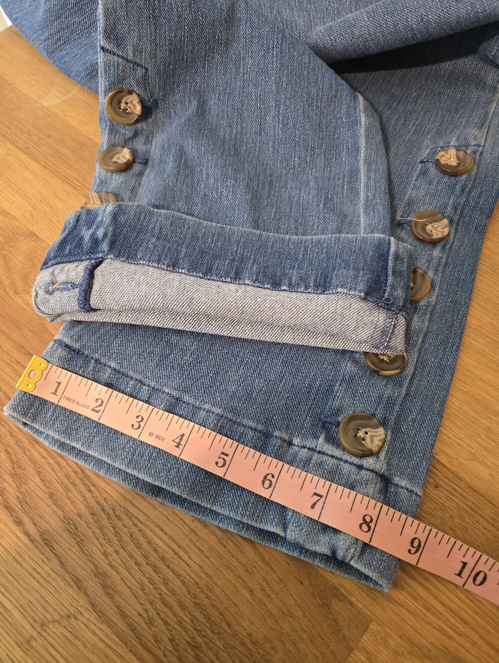 Belle by Kim Gravel Flexibelle Flare Jean with Horn Buttons 12 - Picture 15 of 15